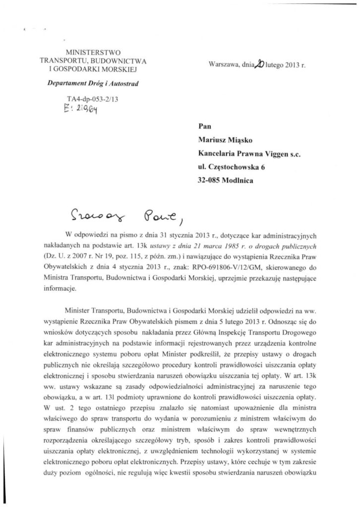 odp. MTBiGM na pismo z dnia 31.01.2013 cz1
